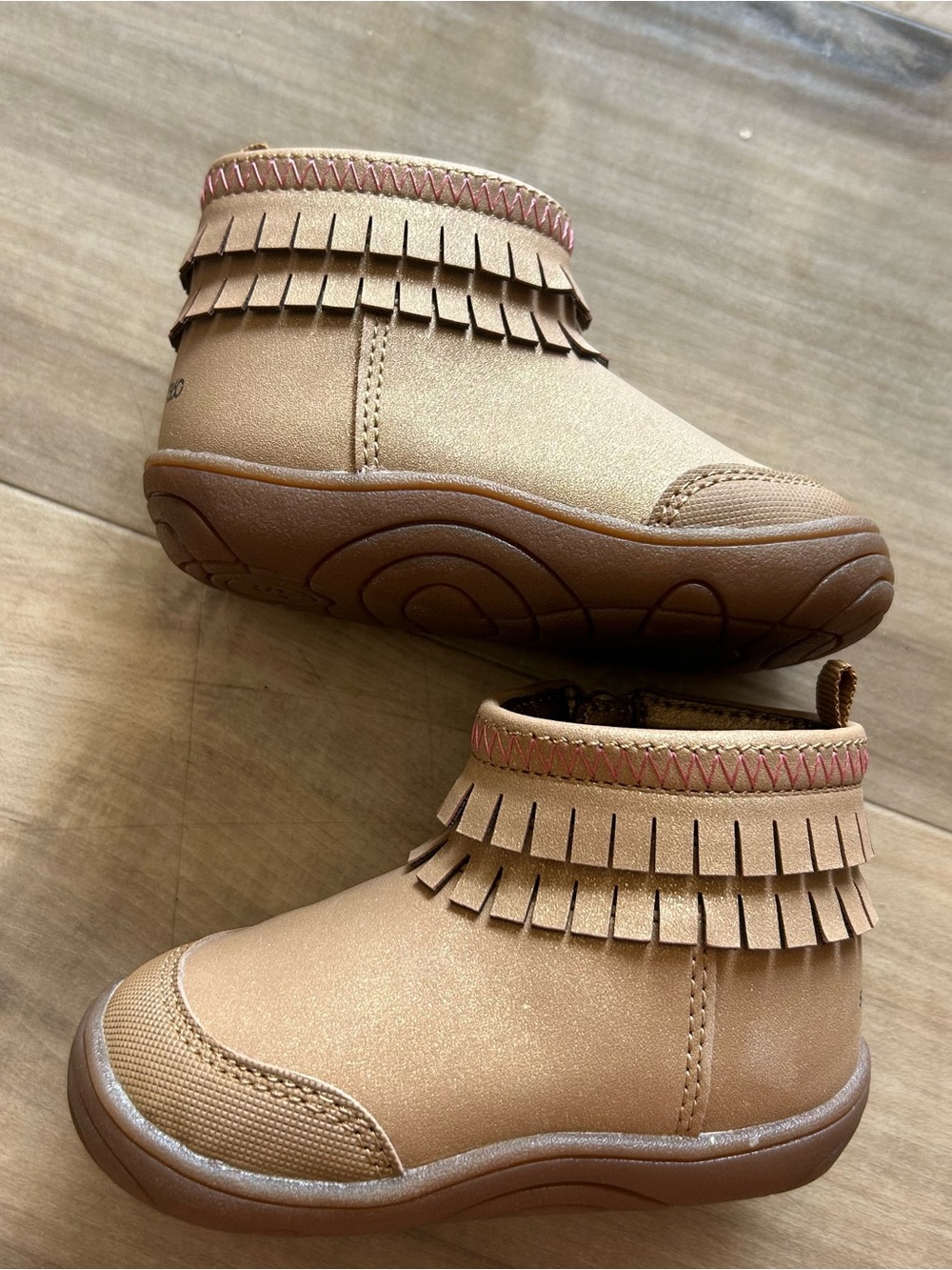 Stride Rite 360 Baby Girl’s Bianca Boot 5m Brown Fringe Faux Leather